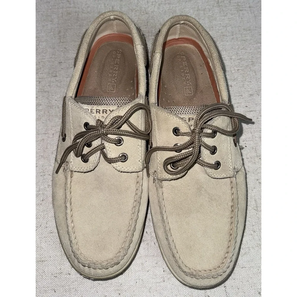 SPERRY‎ Top Sider Men's Sz 12 Tan Suede Leather Boat Shoes Billfish CH196